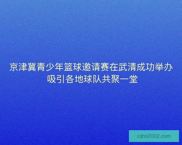 京津冀青少年篮球邀请赛在武清成功举办 吸引各地球队共聚一堂 京津冀青少年篮球邀请赛在武清成功举办 吸引各地球队共聚一堂